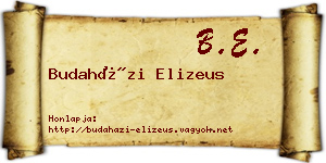 Budaházi Elizeus névjegykártya
